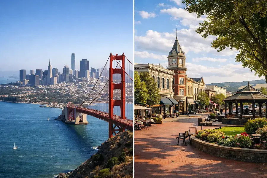 Choosing Between Urban and Small-Town Living: San Francisco vs Petaluma