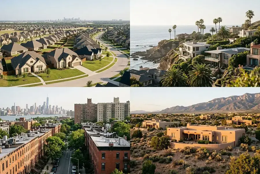 How Residential Markets Vary Across Texas, California, New York, and New Mexico