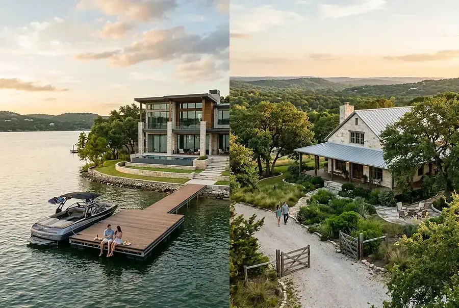 Waterfront Living vs. Hill Country Charm: Finding Your Texas Home