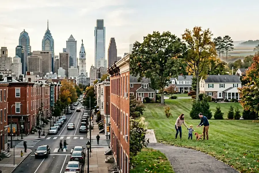 Suburban vs Urban Living: Comparing Philadelphia Area Communities