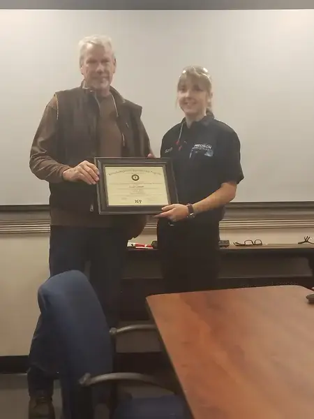 This is the moment I was given my State Kentucky Registered Apprenticeship Program Certificate present by my boss, for working 8,000 on the job hours.